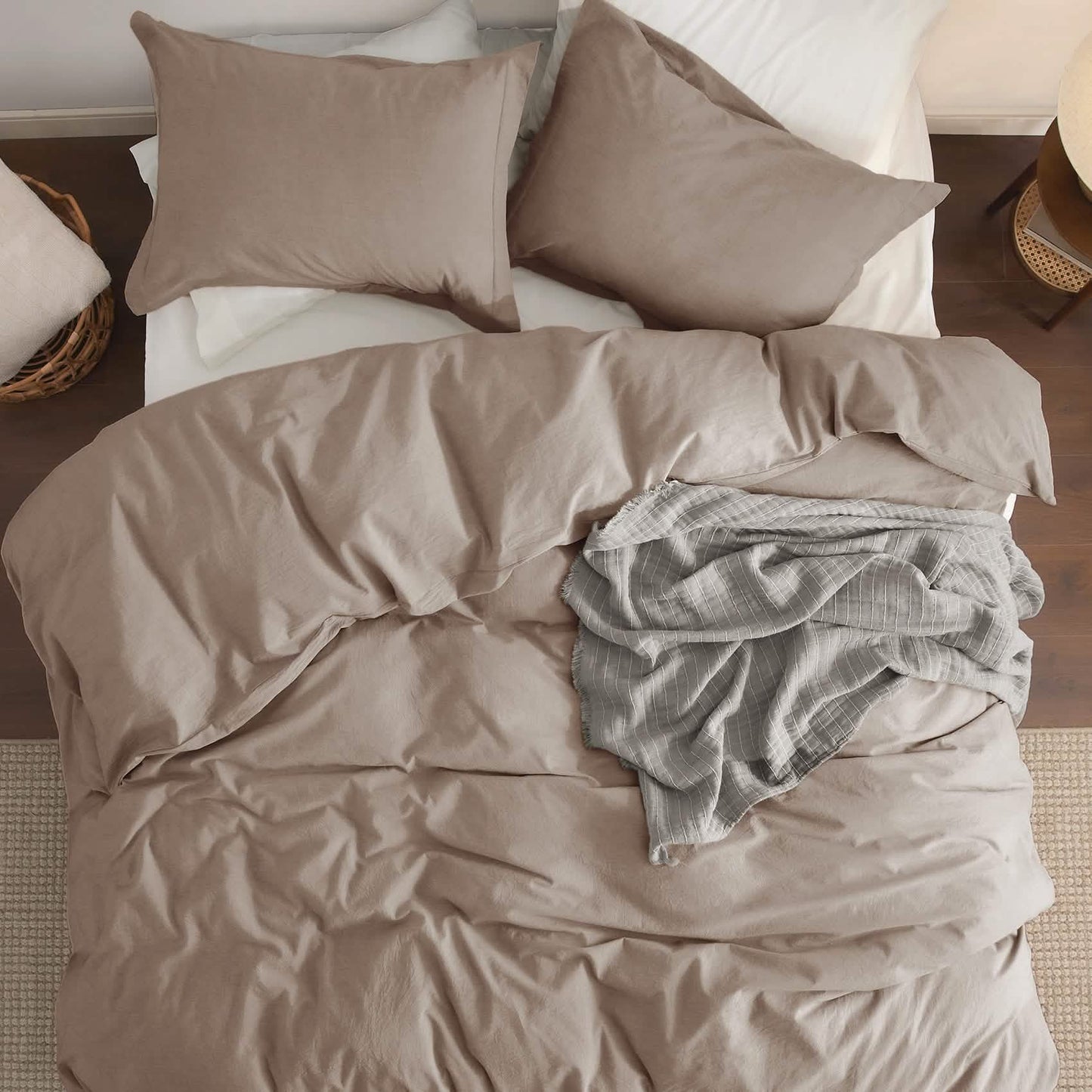 GentleSoft™ Washed Cotton Duvet Cover Set