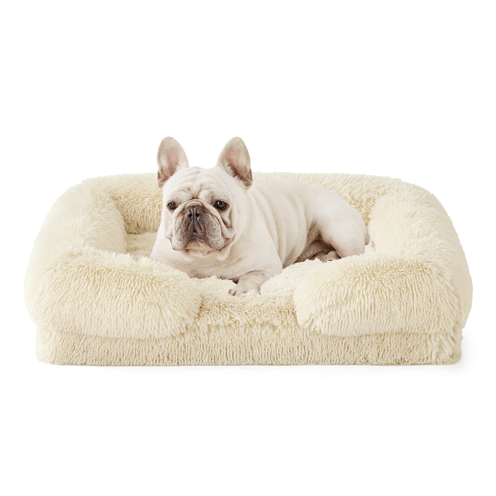 Orthopedic Long Faux Fur Flannel Dog Sofa