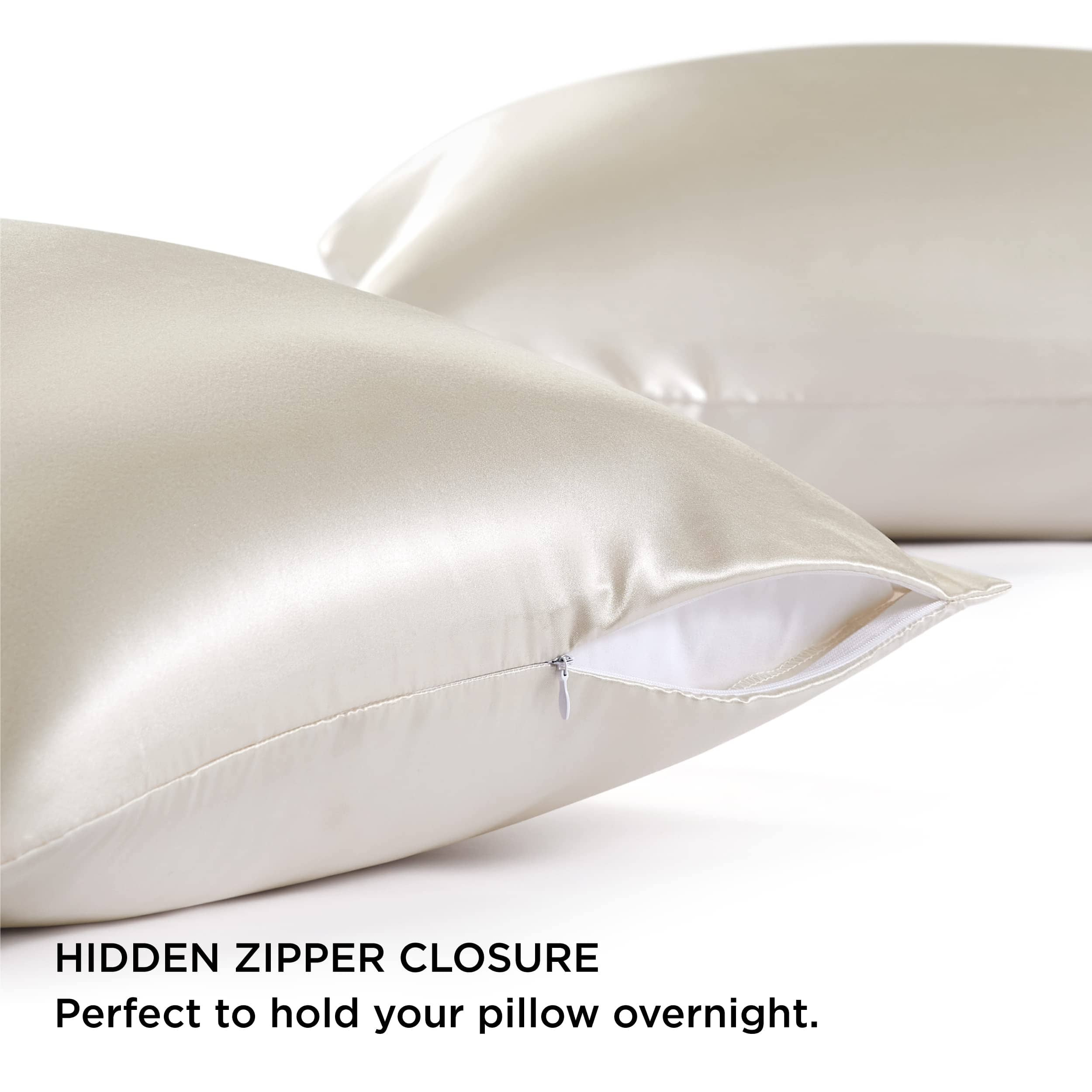 Zipper Closure Satin Pillowcases