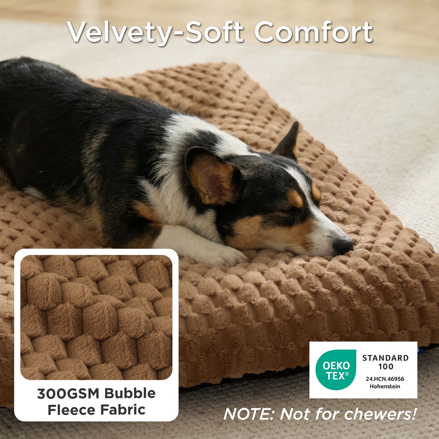 Soft Bubble Fleece Dog Bed