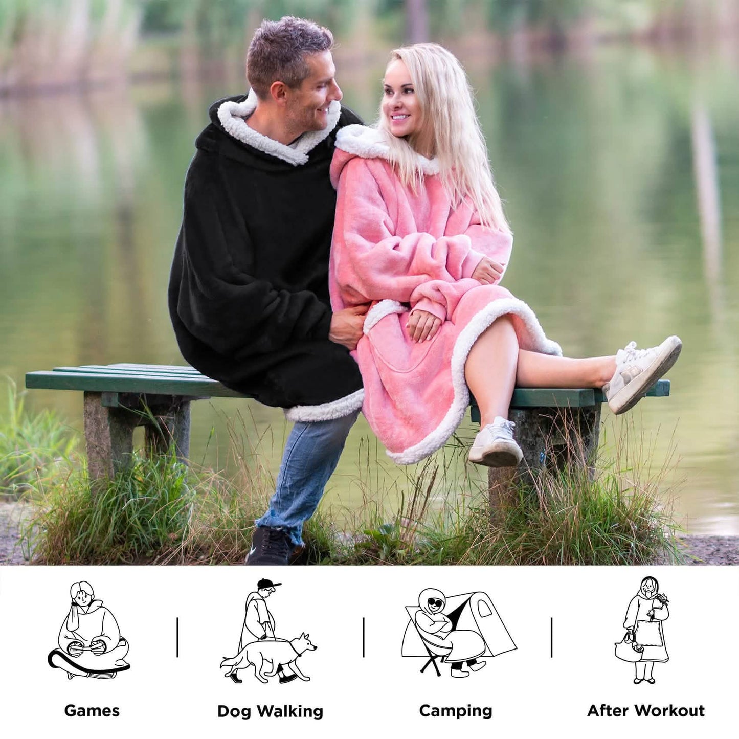 Sherpa Fleece Wearable Blanket