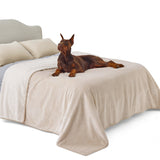 Reversible Sherpa and Microfiber Fleece Dog Blanket