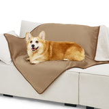 Reversible Sherpa and Microfiber Fleece Dog Blanket