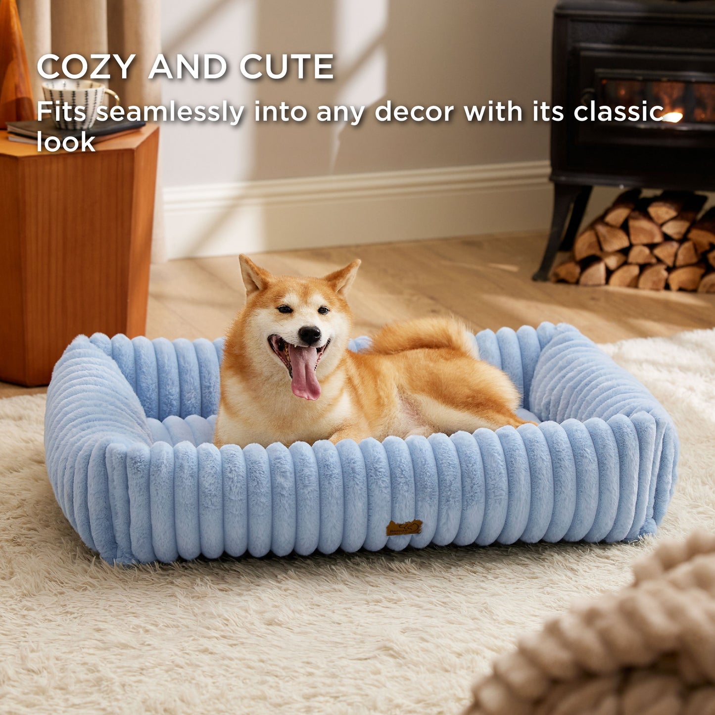Corduroy Fleece Pet Bed
