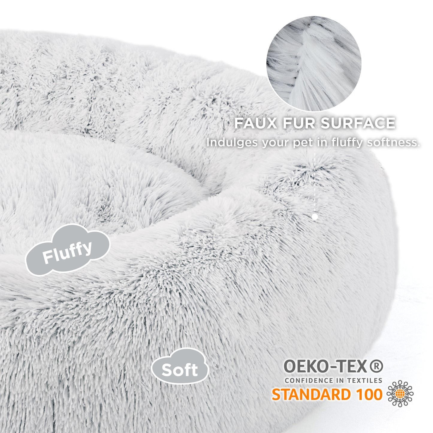 Calming Donut Bed for Dogs and Cats