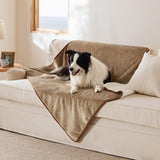 Reversible Sherpa and Microfiber Fleece Dog Blanket