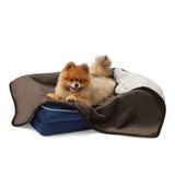 Reversible Sherpa and Microfiber Fleece Dog Blanket