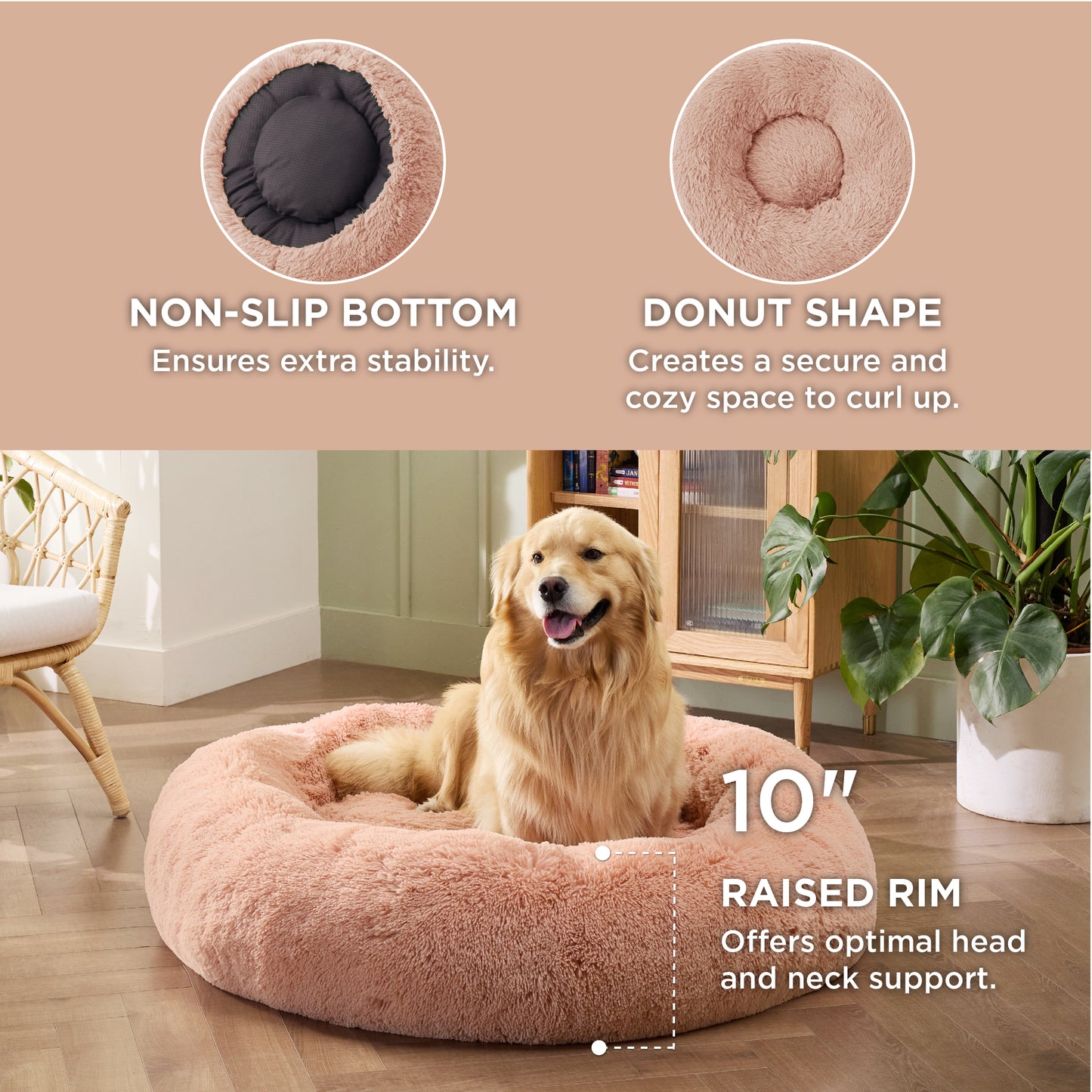 Calming Donut Bed for Dogs and Cats