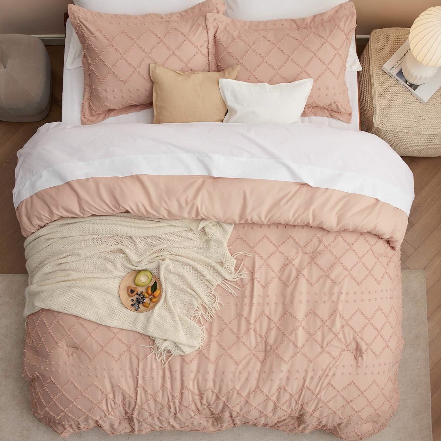 Tufted Embroidery Comforter Set