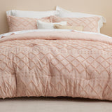 Boho Tufted Embroidery Comforter Set