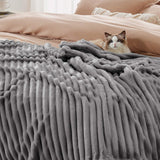 Striped Flannel Fleece Blanket