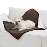 Reversible Sherpa and Microfiber Fleece Dog Blanket