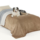 Reversible Sherpa and Microfiber Fleece Dog Blanket