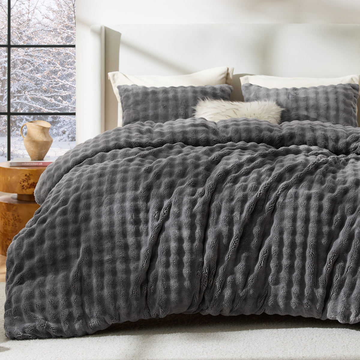 3D Cloud Bubble Flannel Duvet Cover