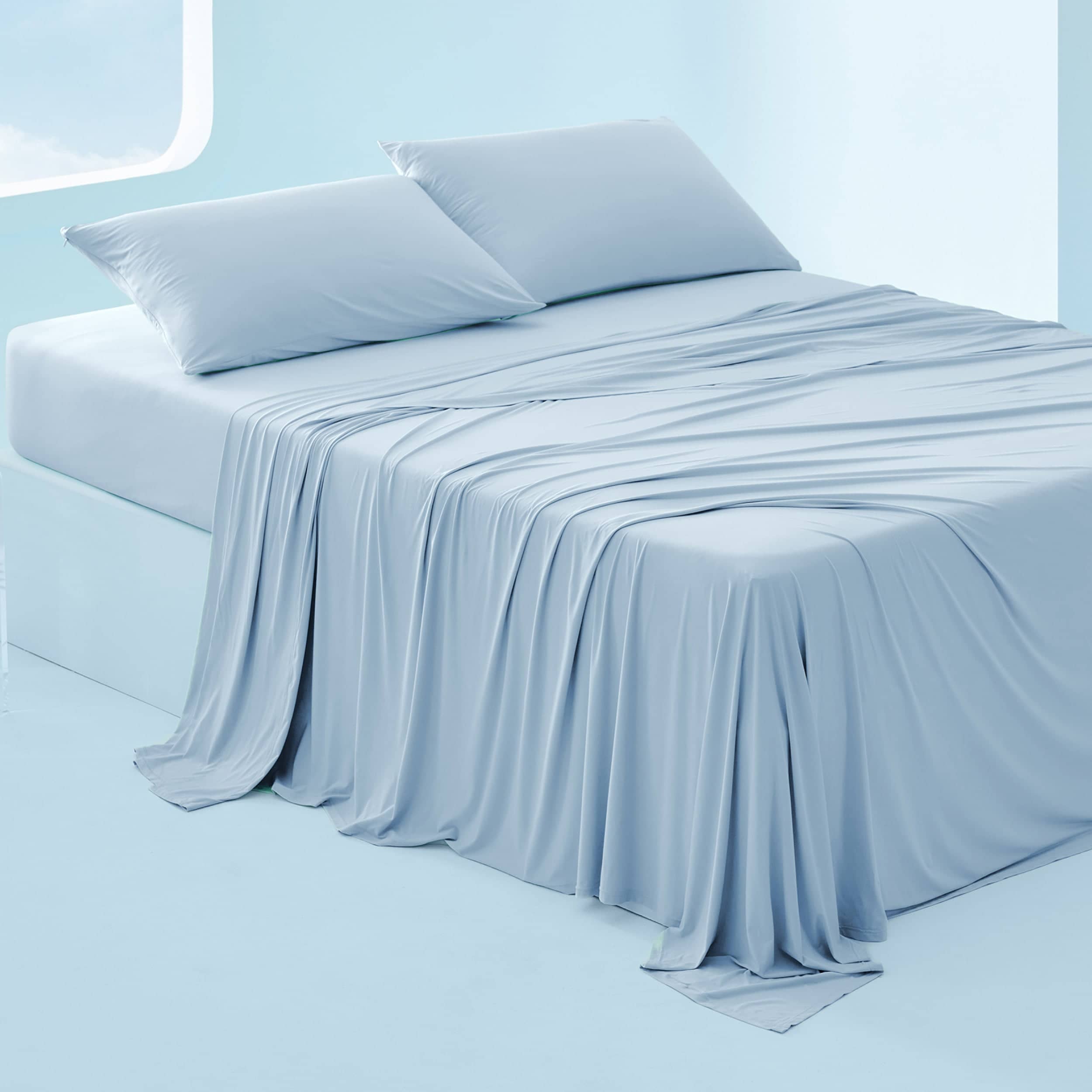 Bedsure Breescape Cooling Sheets, Cooling Sheets For Hot Sleeper, With a Deep Pocket Fits up to 17.5" Mattresses