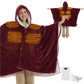 Heated Shaggy Fleece Blanket Hoodie