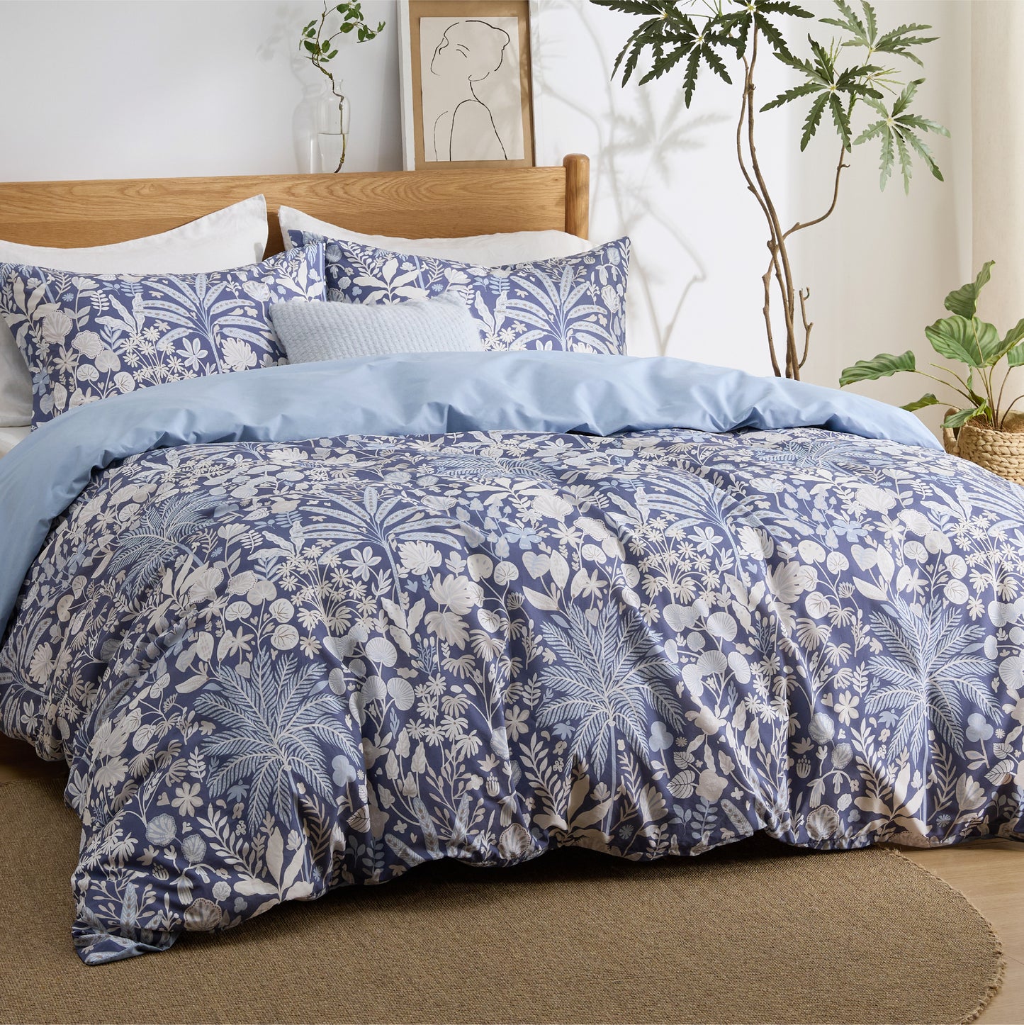 GentleSoft® 100% Cotton Patterned Duvet Cover Set