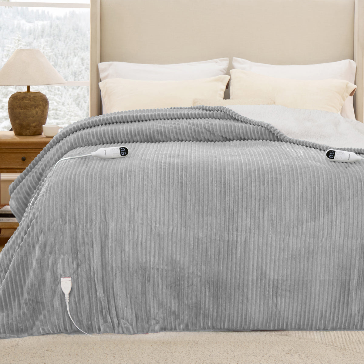 Ribbed Heated Blanket