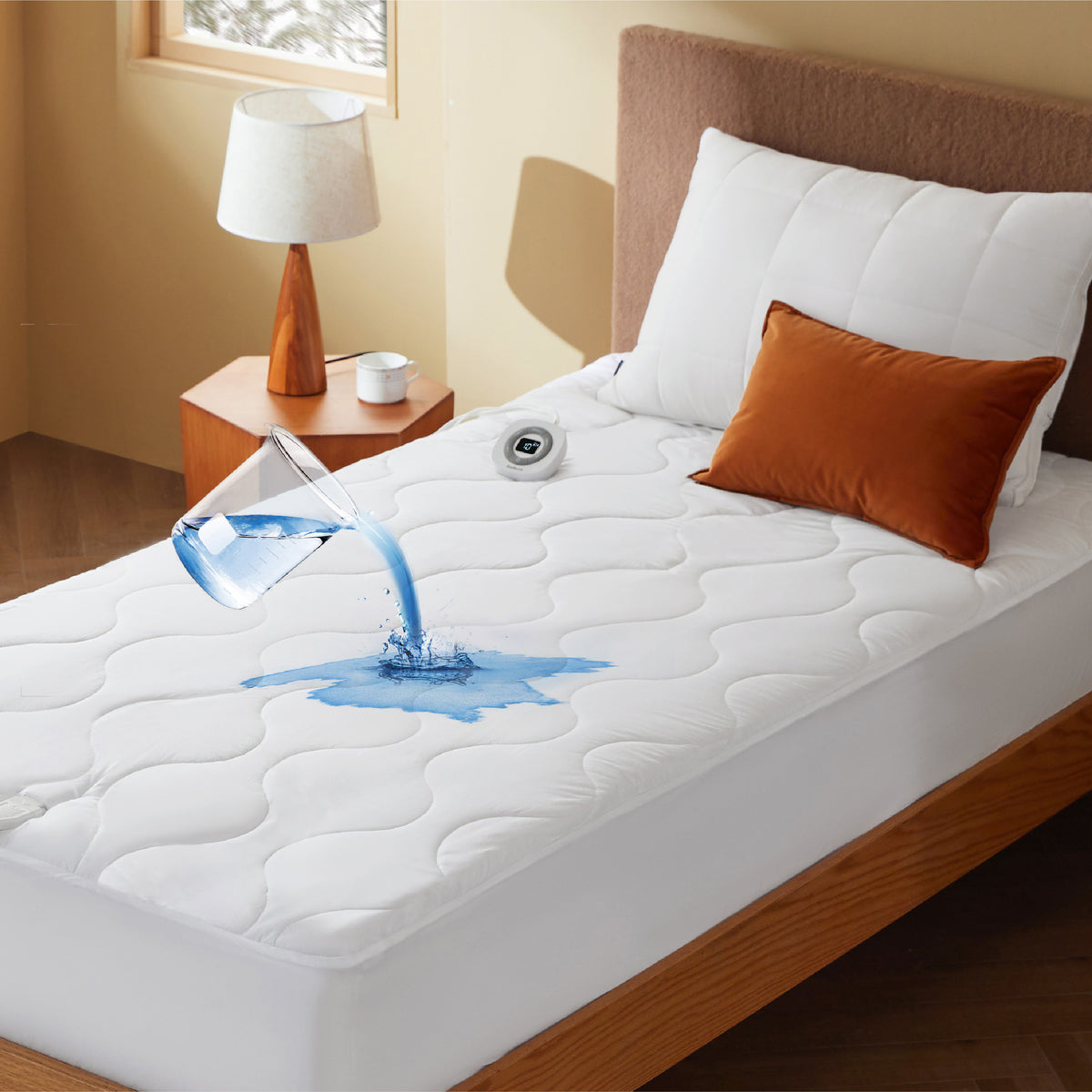 Waterproof Cotton Heated Mattress Pad
