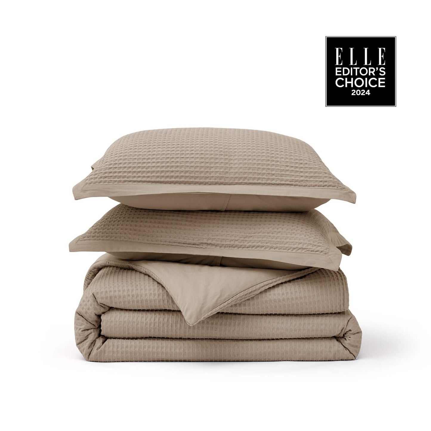 GentleSoft™ Cotton Waffle Weave Duvet Cover Set