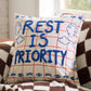 U by 100% Cotton - Priority Rest Throw Pillow Cover