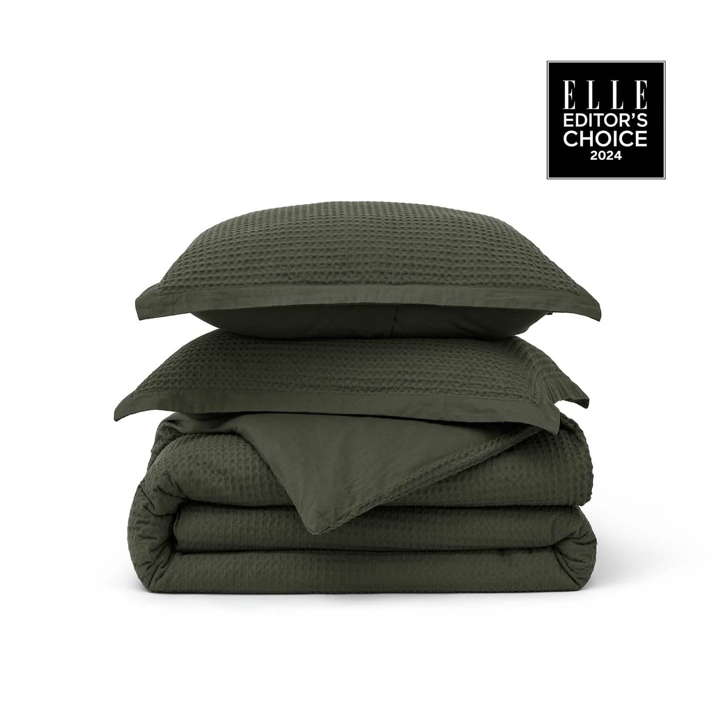 GentleSoft™ Cotton Waffle Weave Duvet Cover Set