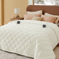 Quilted Sherpa Fleece Heated Blanket