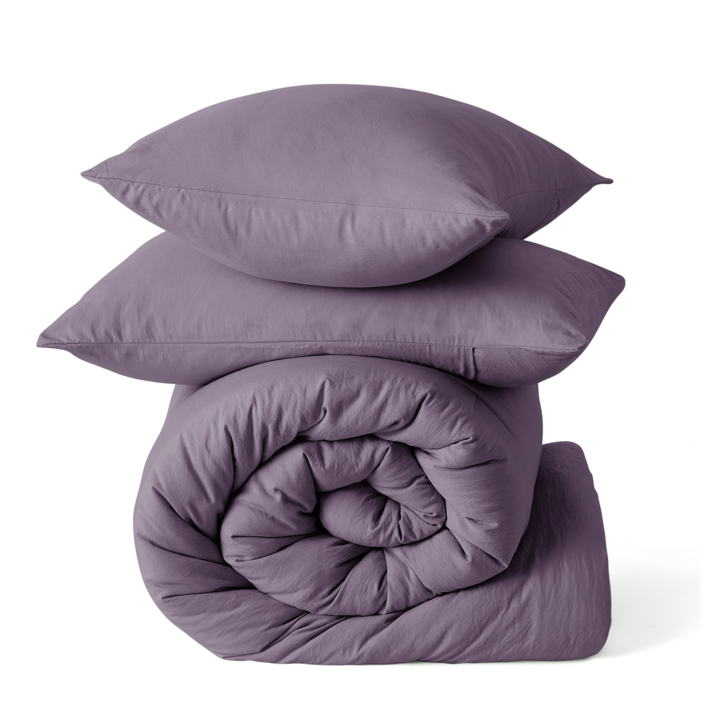 Prewashed Plain Comforter Set