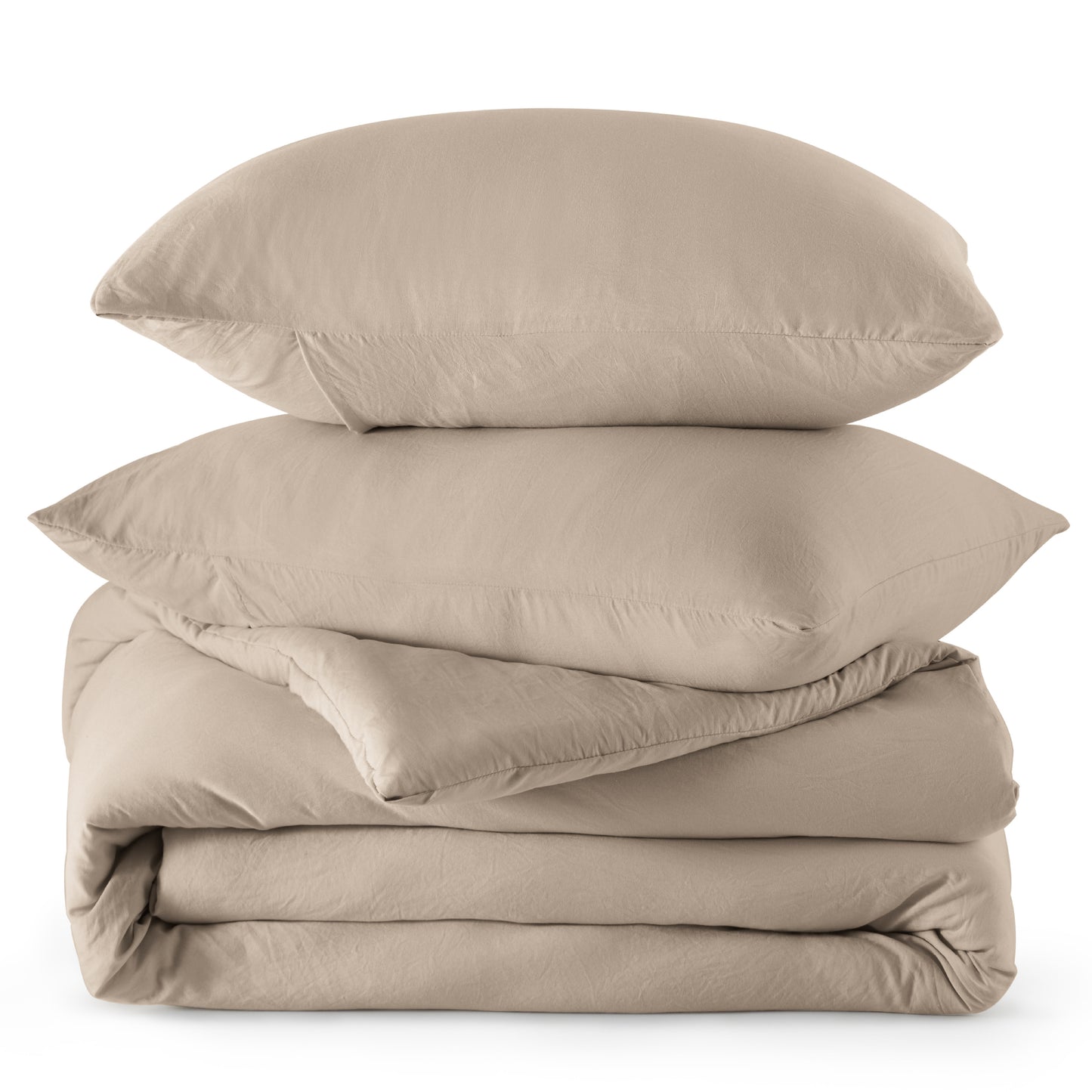 Prewashed Plain Comforter Set