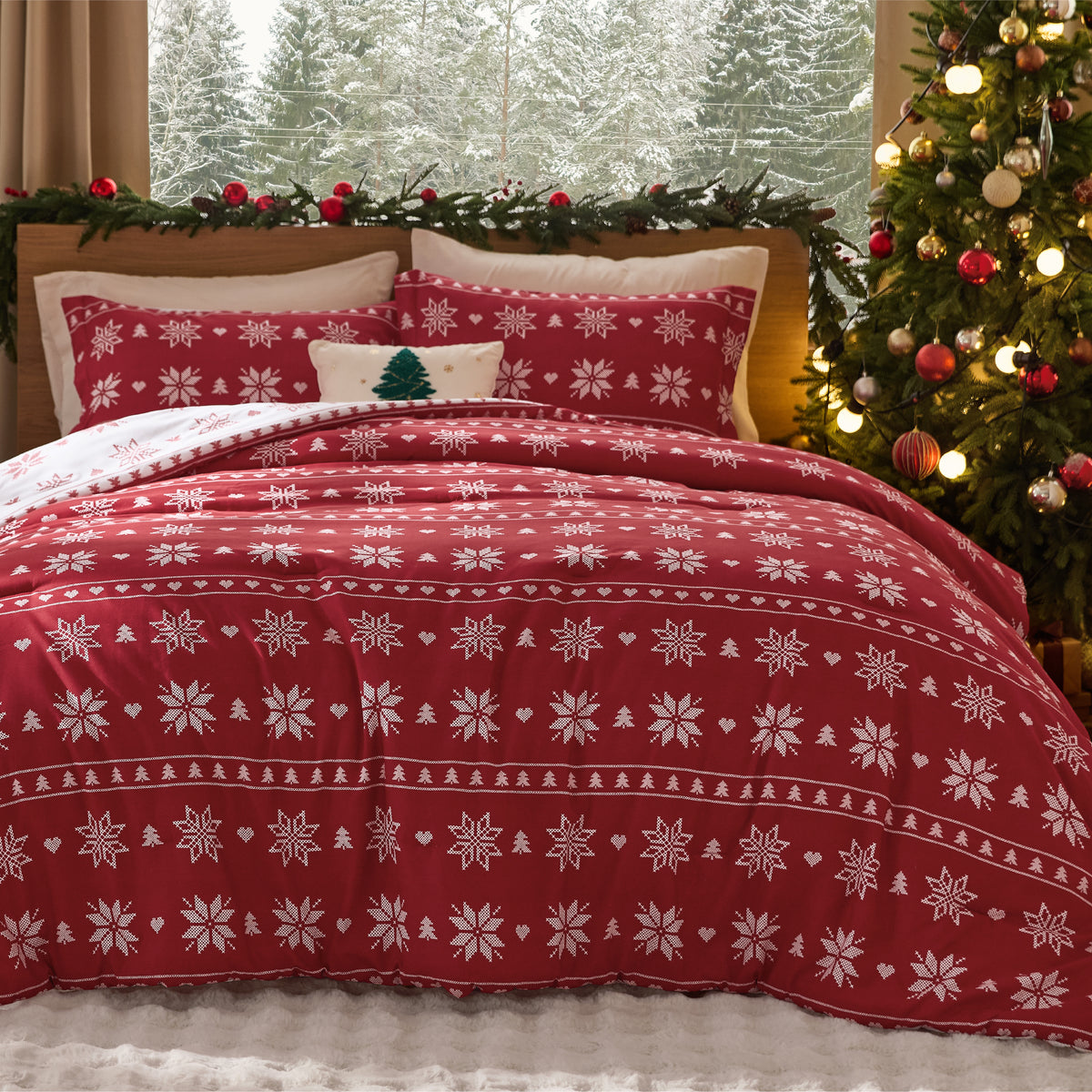 Christmas Plaid Comforter Set