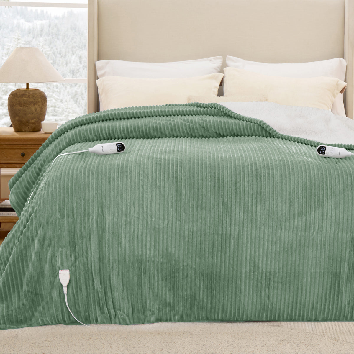 Ribbed Heated Blanket
