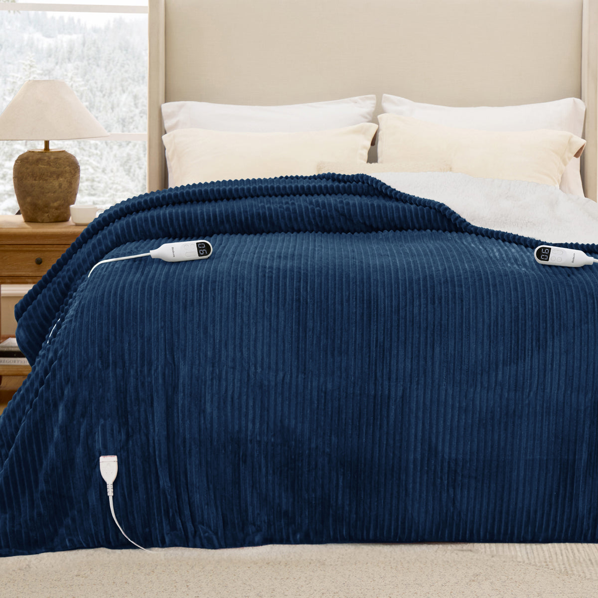 Ribbed Heated Blanket