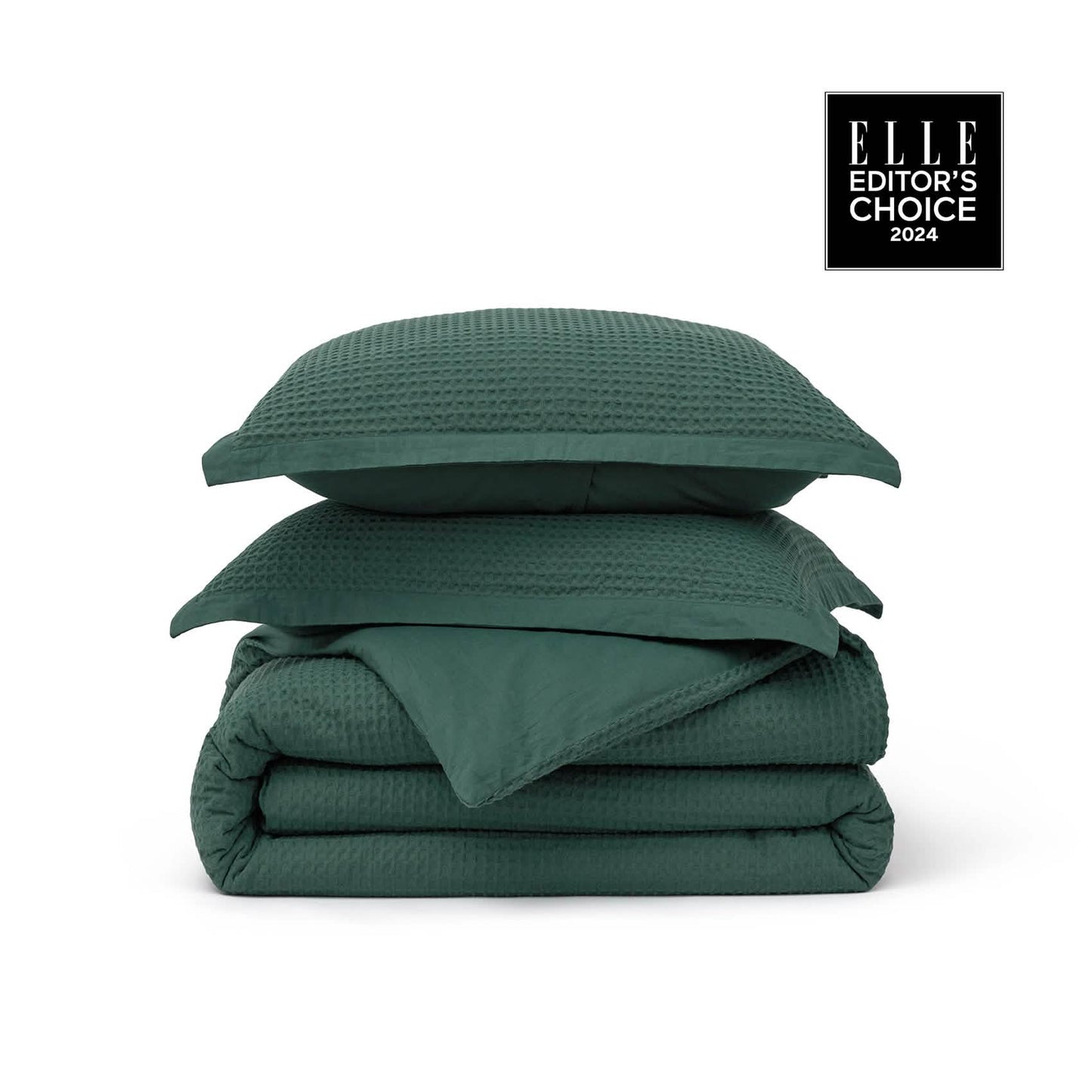 GentleSoft™ Cotton Waffle Weave Duvet Cover Set