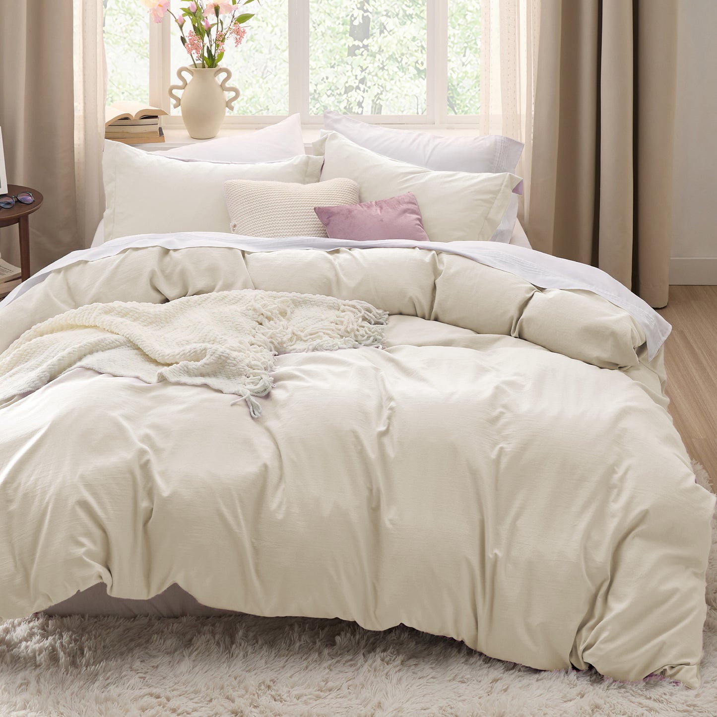 Prewashed Cotton-Like Microfiber Duvet Cover