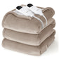 Solid Flannel Heated Blanket