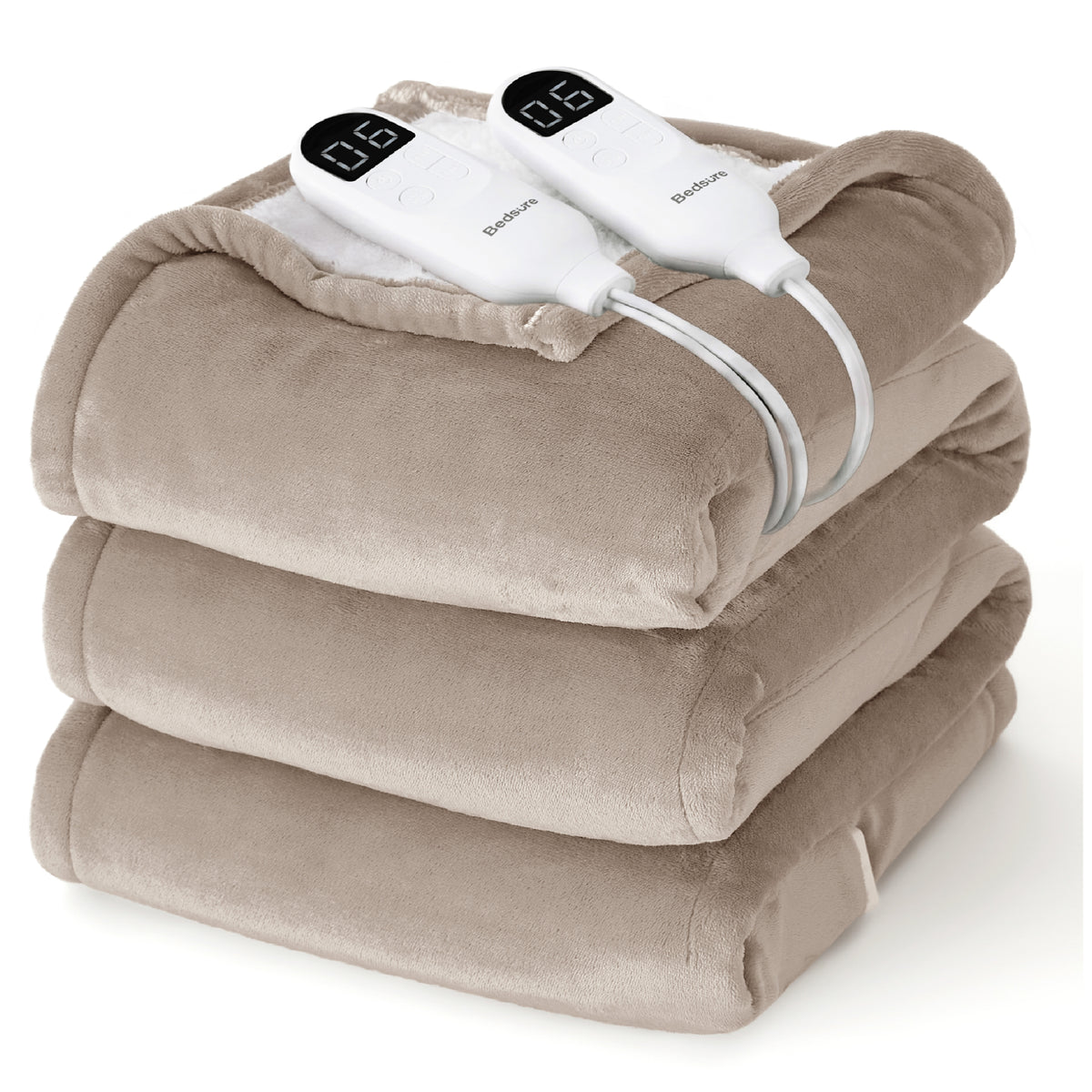 Solid Flannel Heated Blanket
