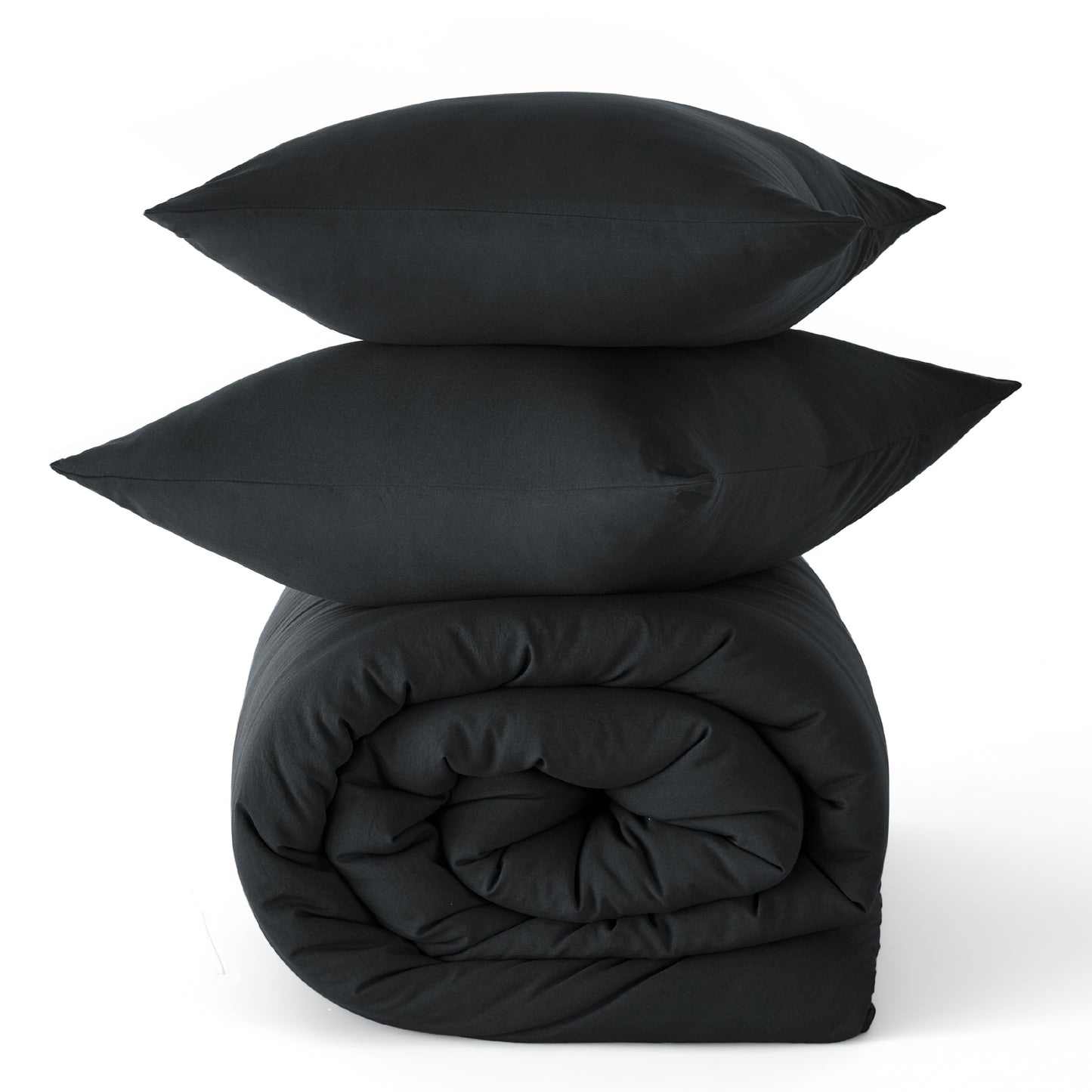 Prewashed Plain Comforter Set