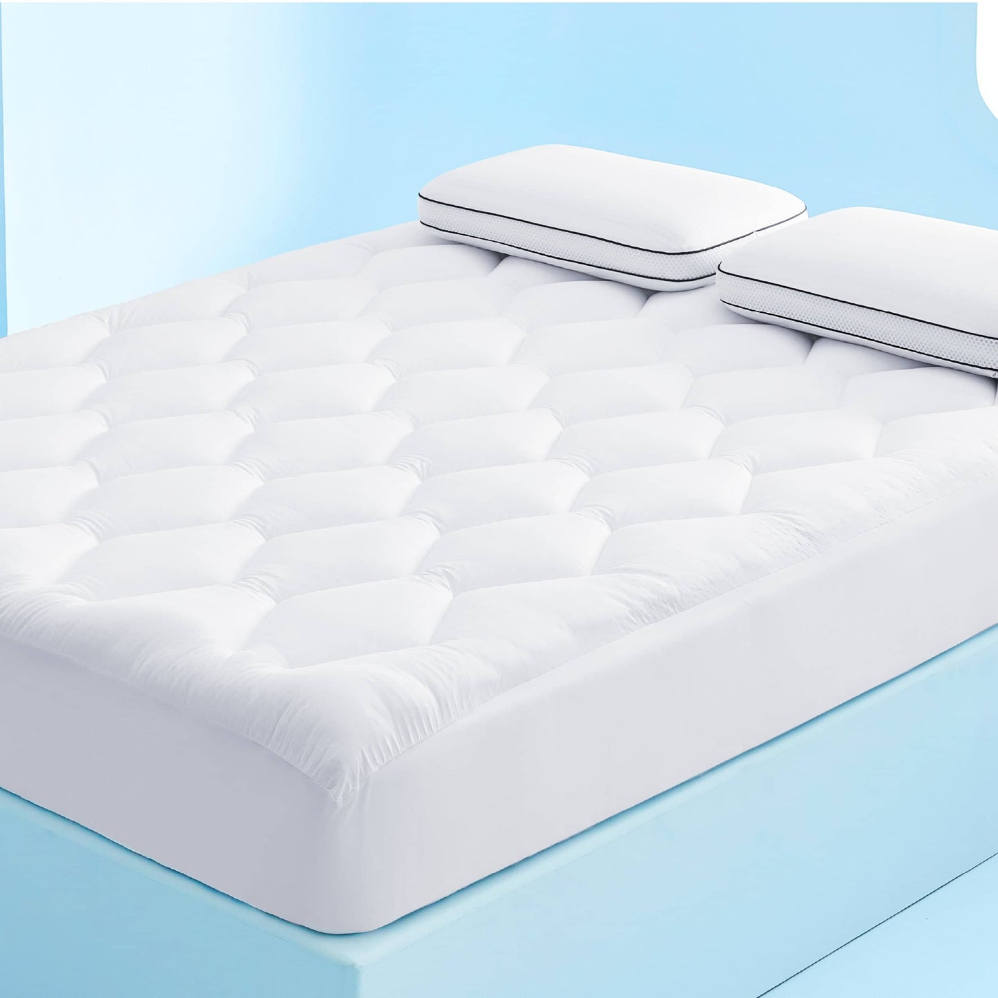 Temp-regulating Hexagon Patterned Mattress Pad