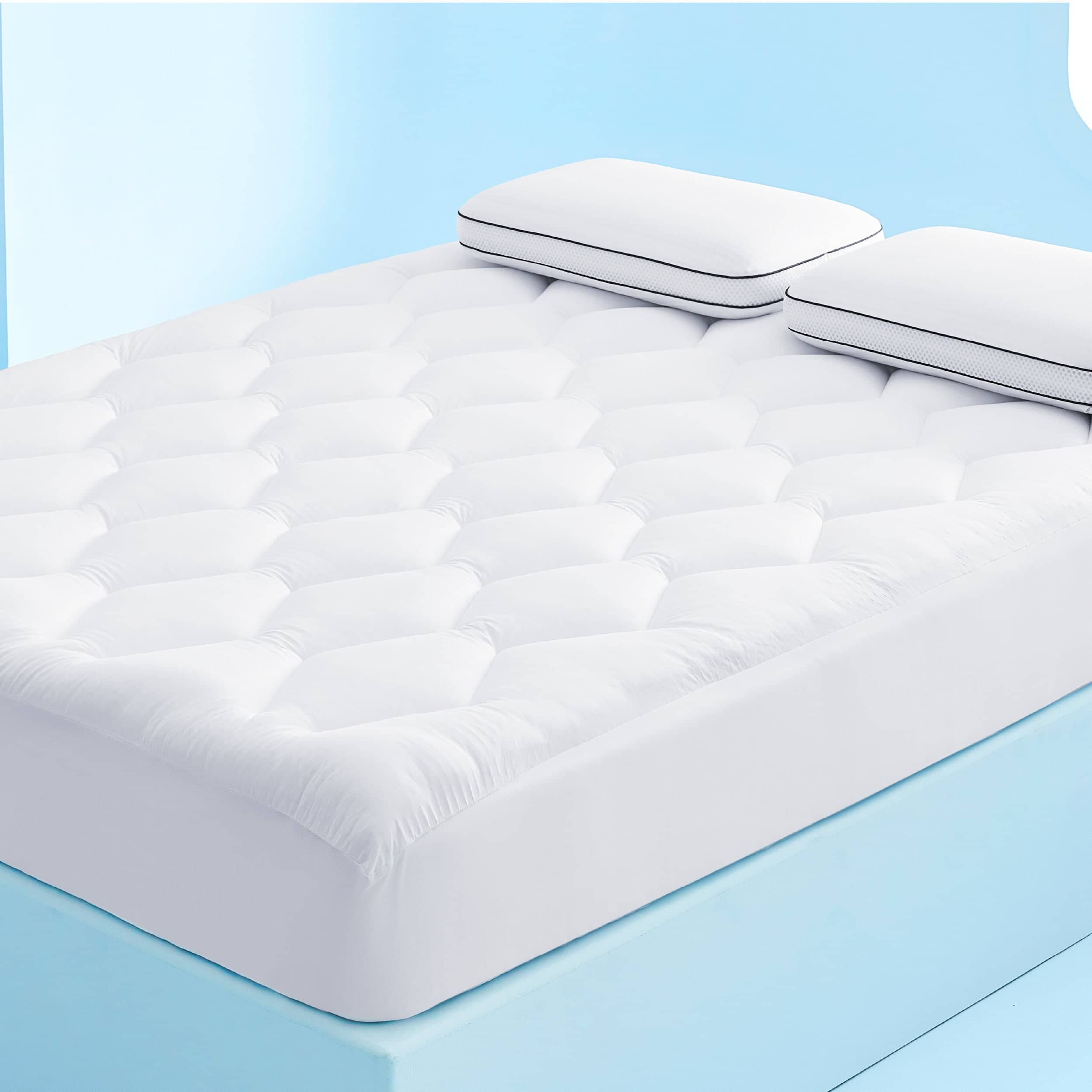 Temp-regulating Hexagon Patterned Mattress Pad