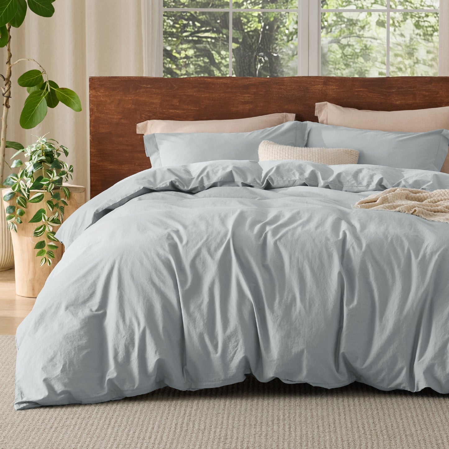 GentleSoft® Washed Cotton Duvet Cover Set