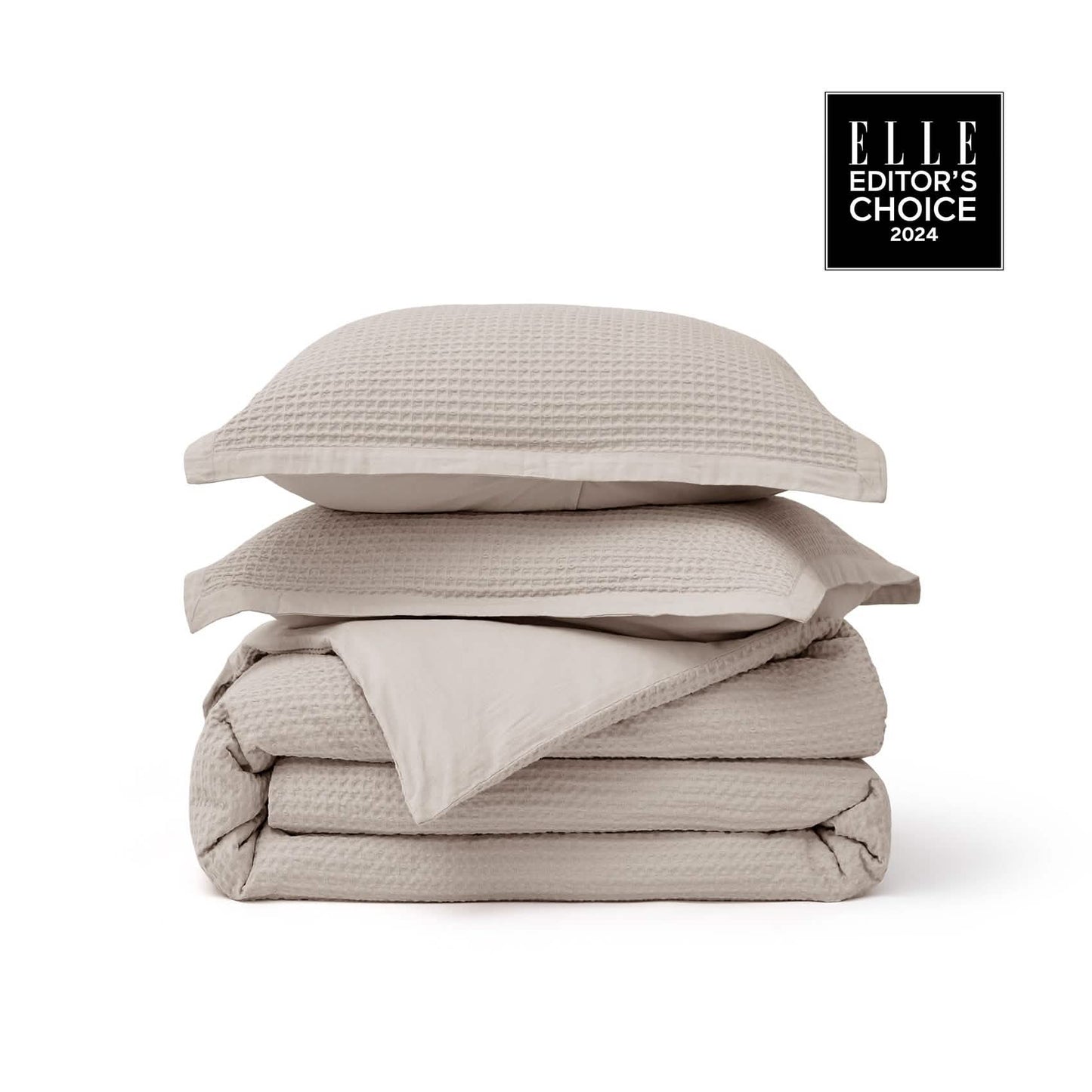 GentleSoft™ Cotton Waffle Weave Duvet Cover Set