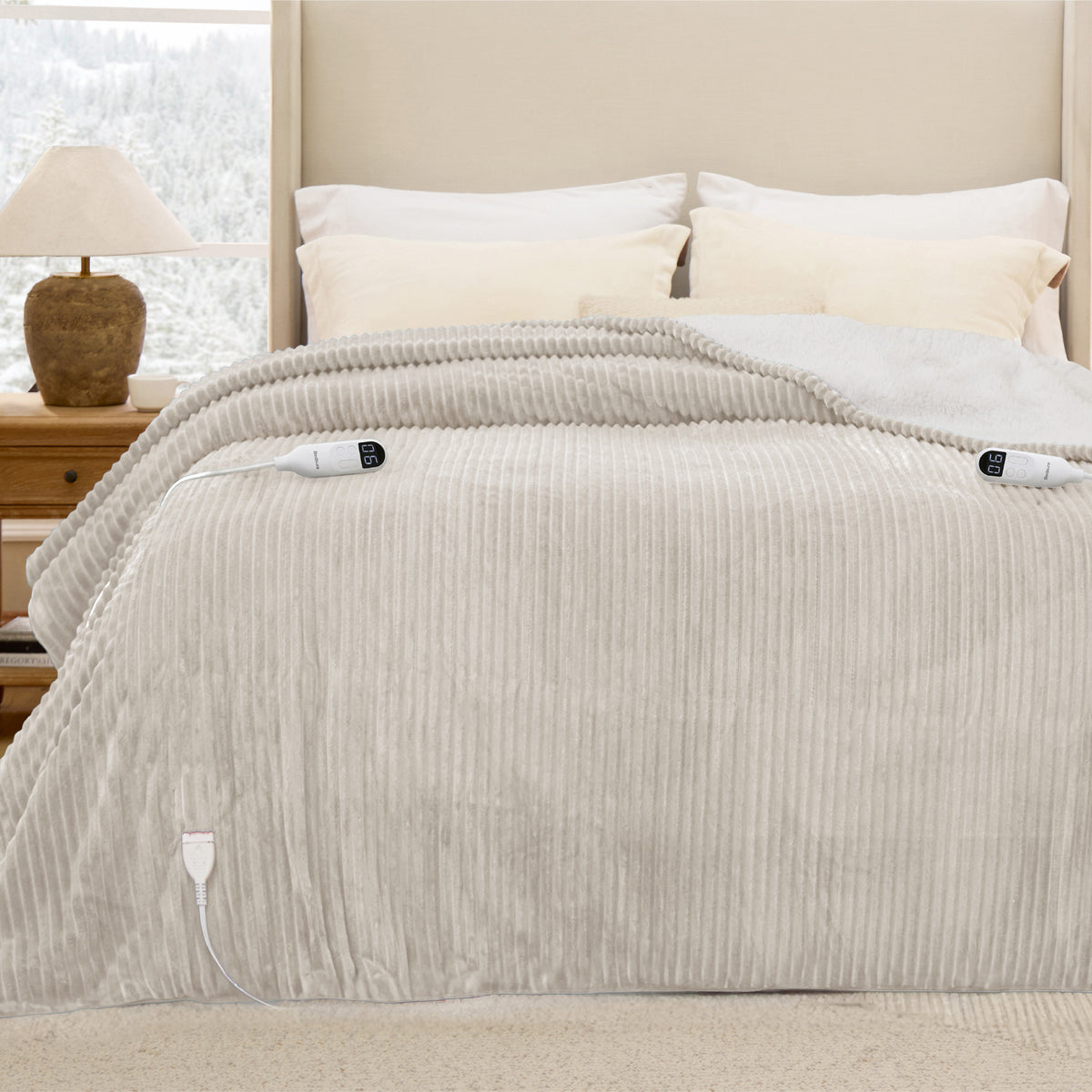 Ribbed Heated Blanket