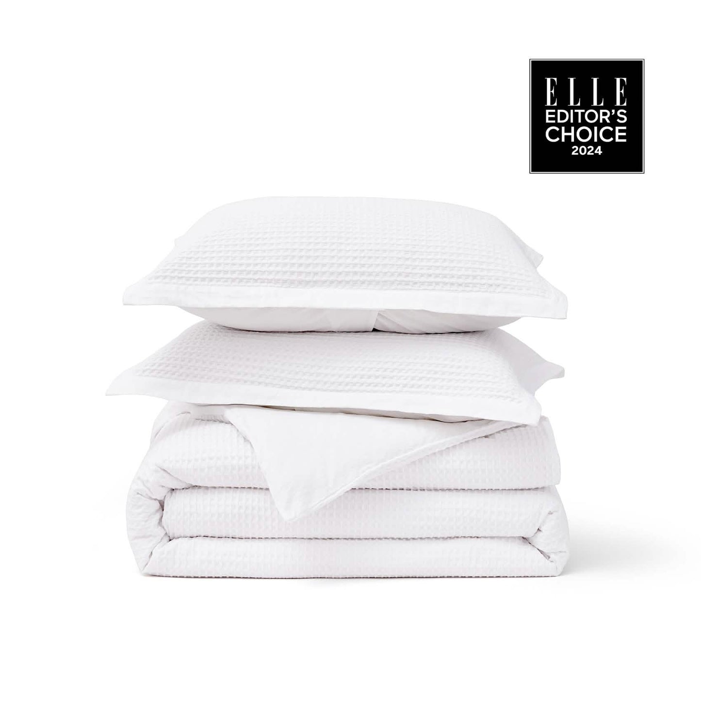 GentleSoft™ Cotton Waffle Weave Duvet Cover Set