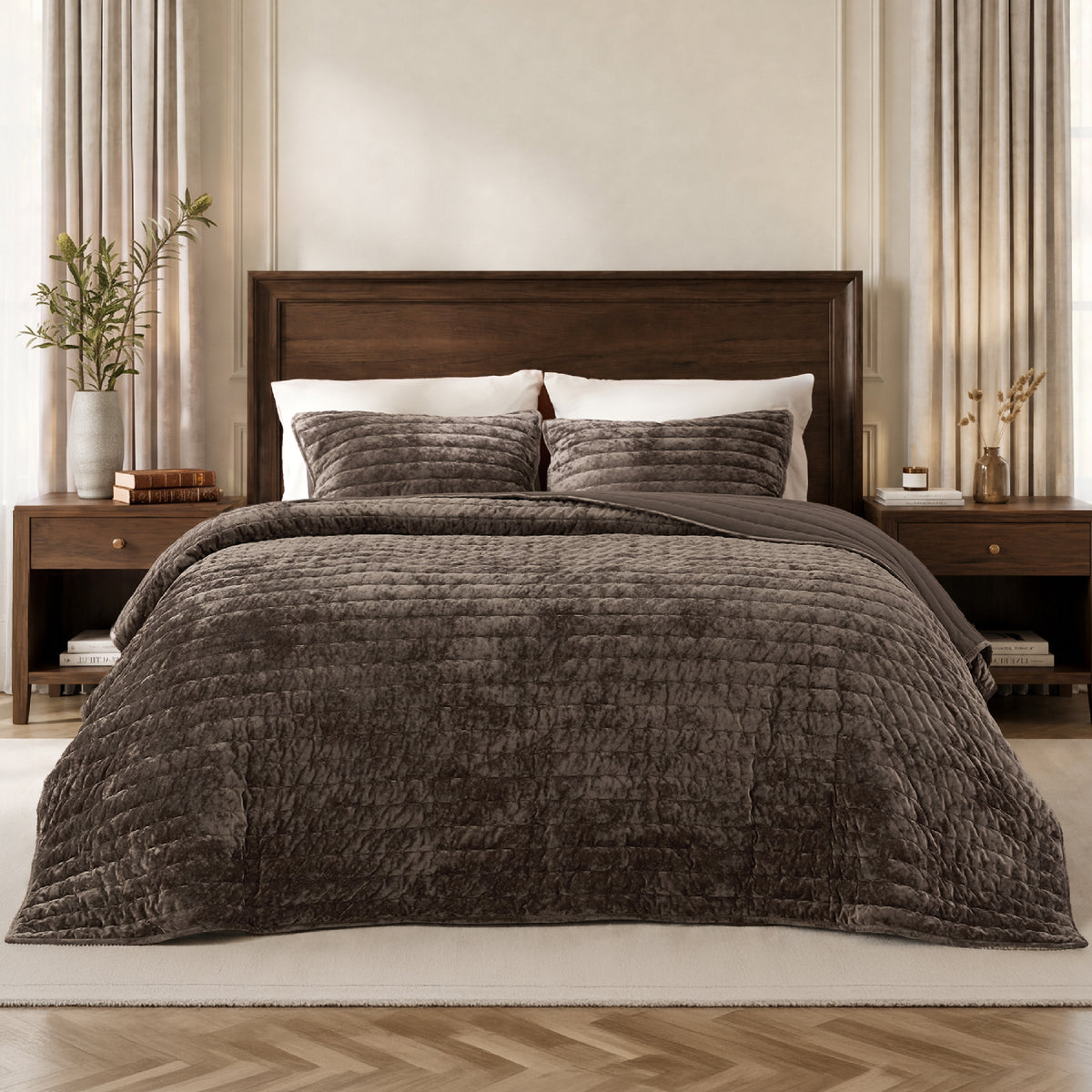 Luxury Velvet Quilt Set