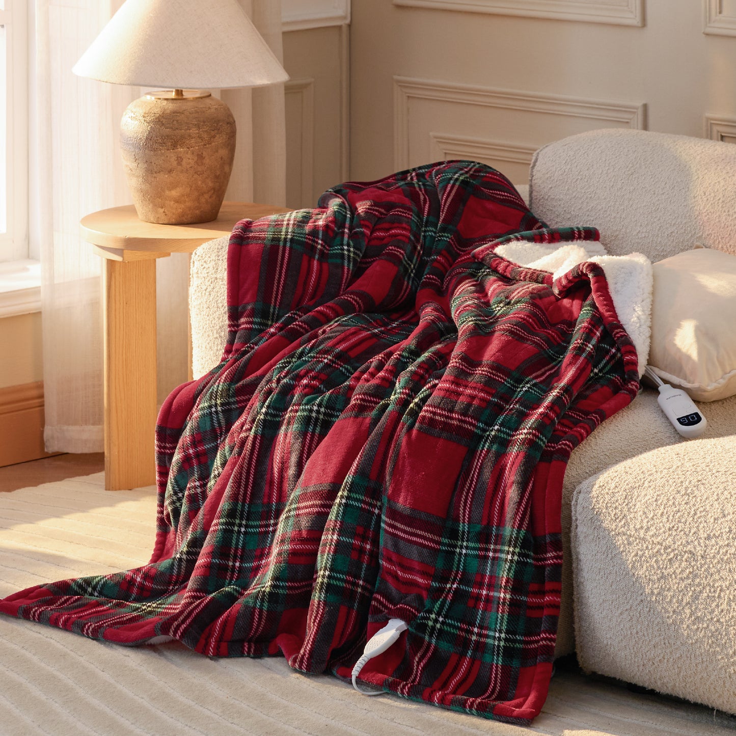 GentleSoft® Plaid Flannel Heated Blanket