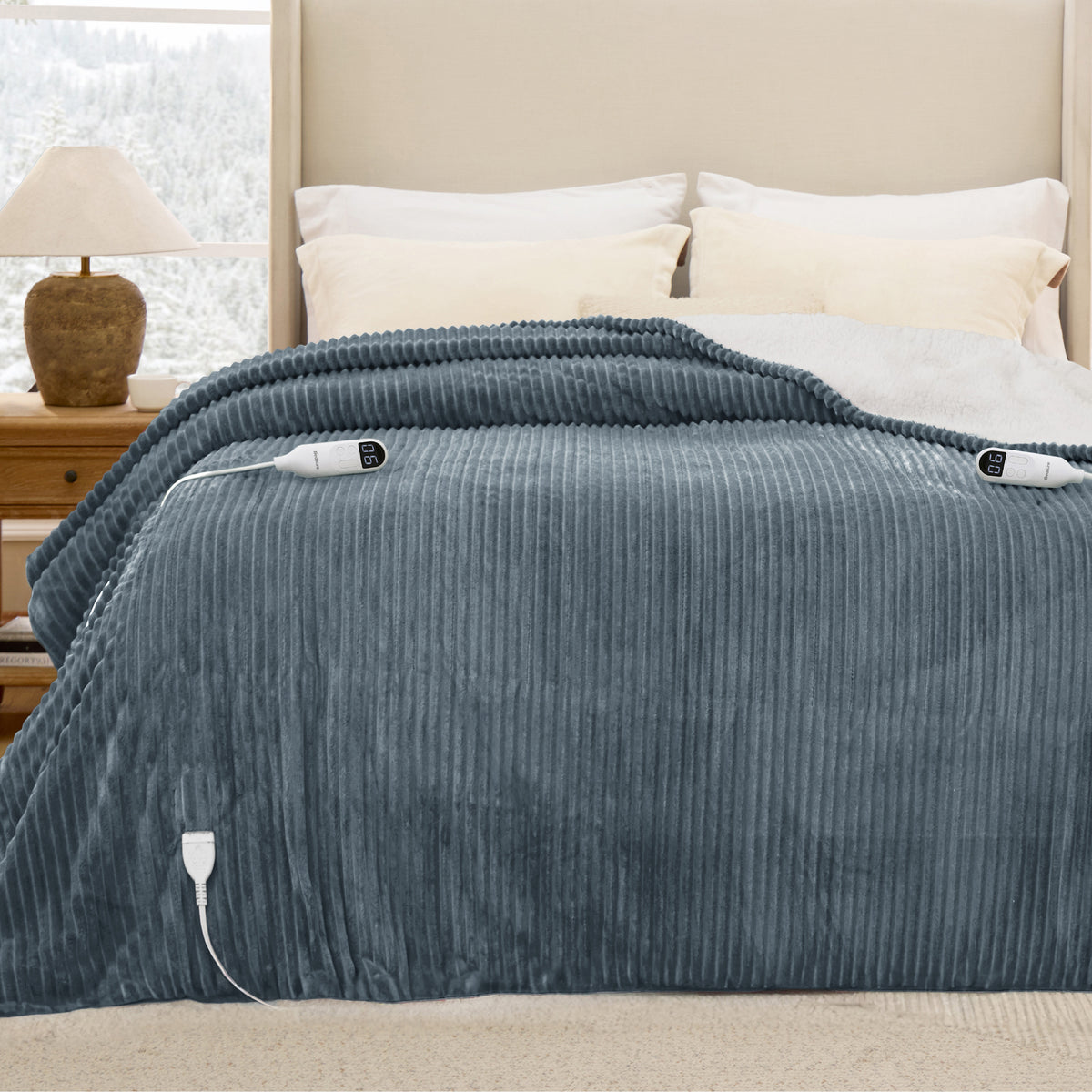 Ribbed Heated Blanket