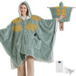Heated Shaggy Fleece Blanket Hoodie