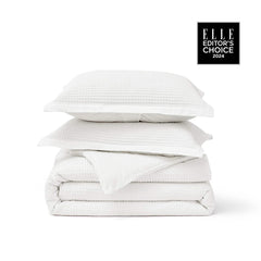 GentleSoft™ Cotton Waffle Weave Duvet Cover Set