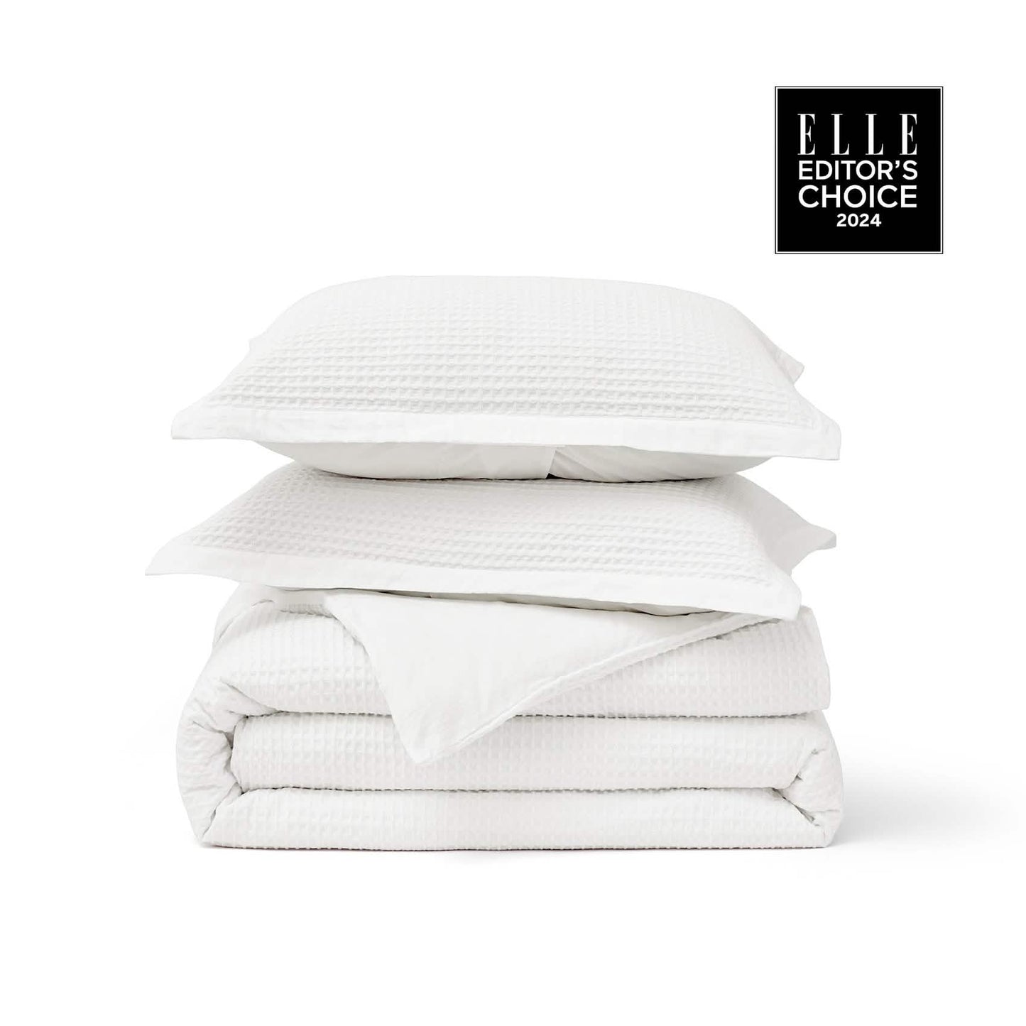 GentleSoft™ Cotton Waffle Weave Duvet Cover Set