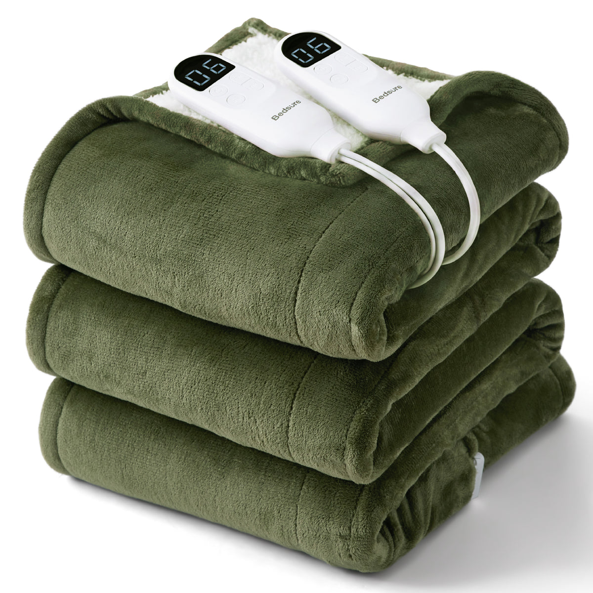 Solid Flannel Heated Blanket